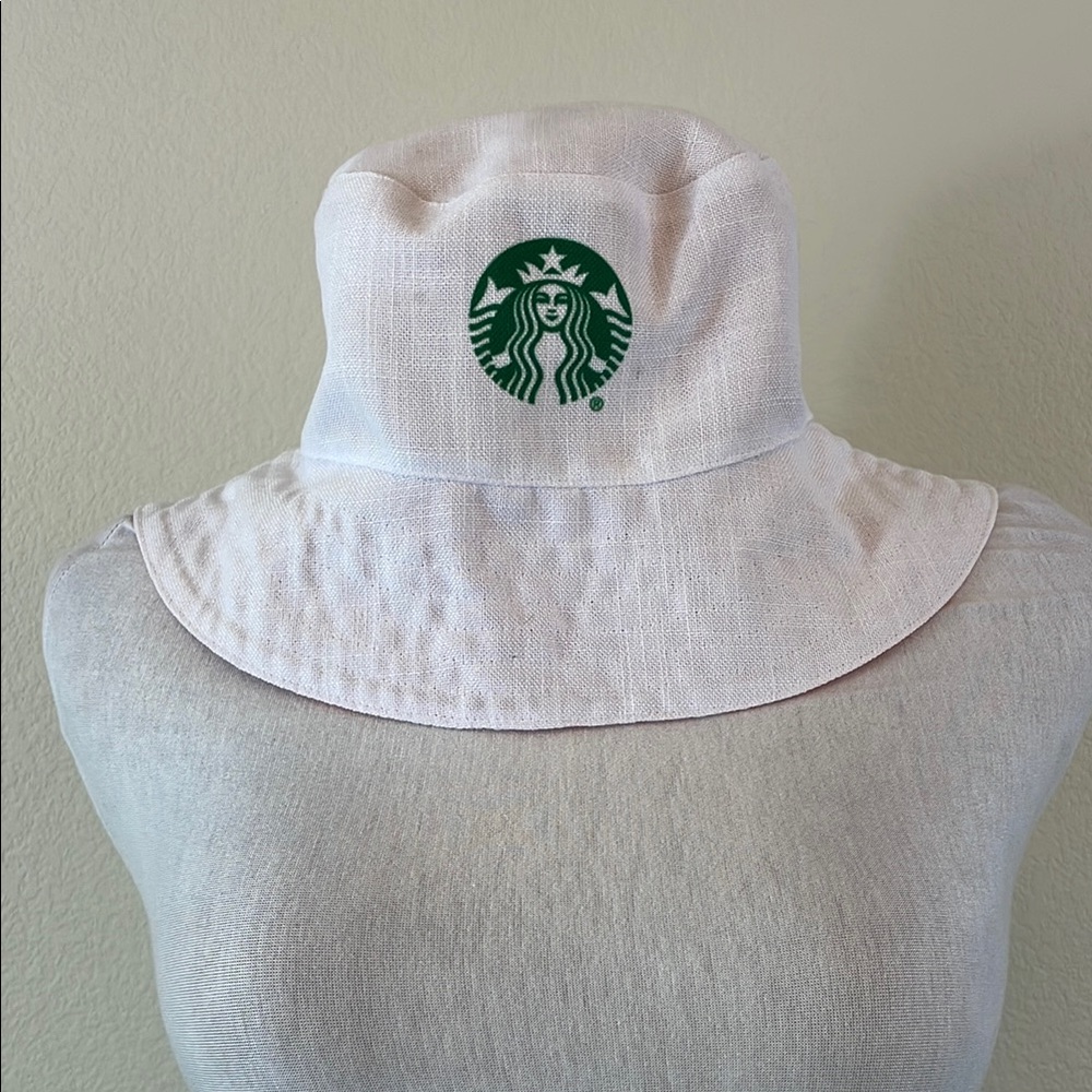 Starbucks‎ White Bucket Hat with Iconic Logo